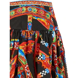 Multicolor Cotton Long Skirt