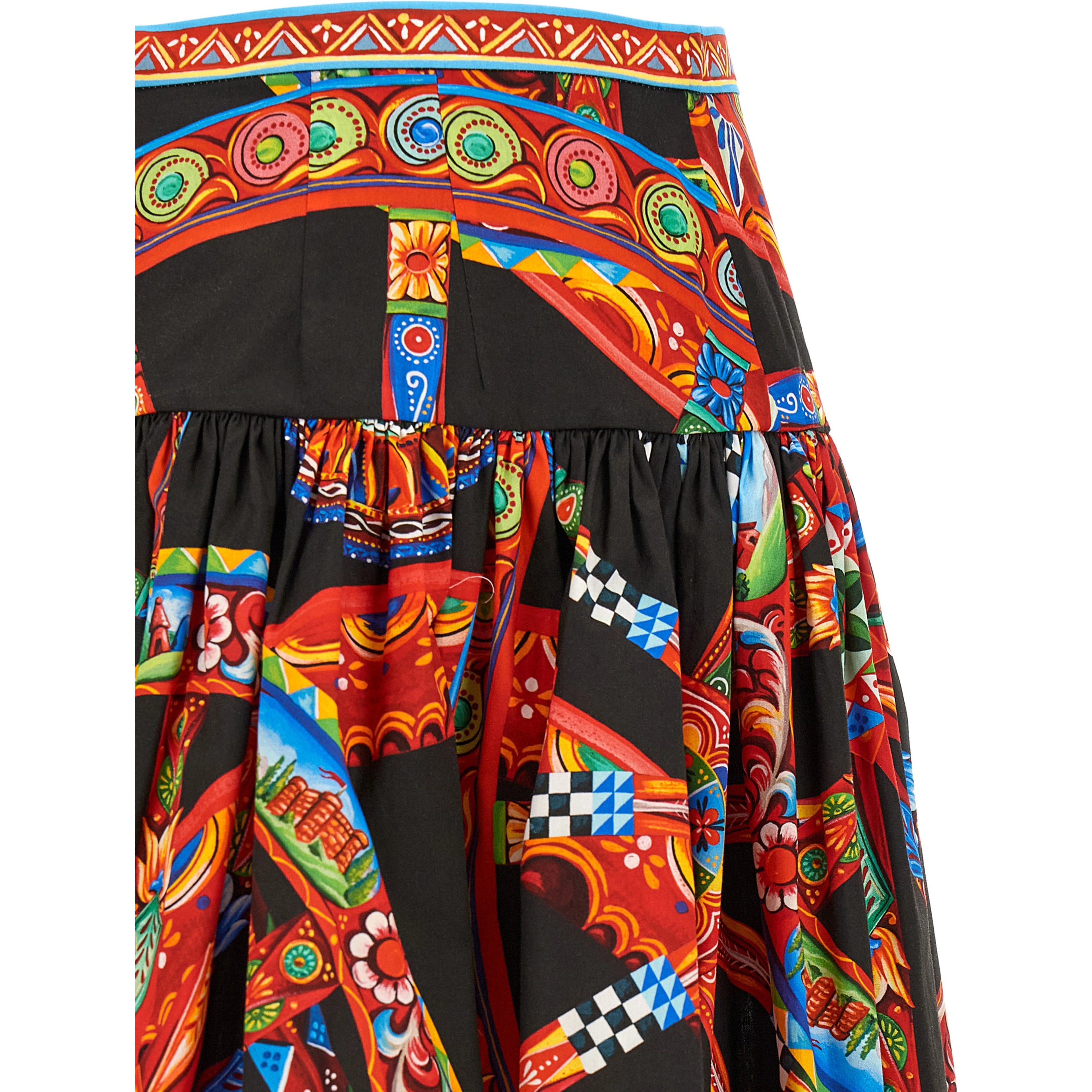 Multicolor Cotton Long Skirt
