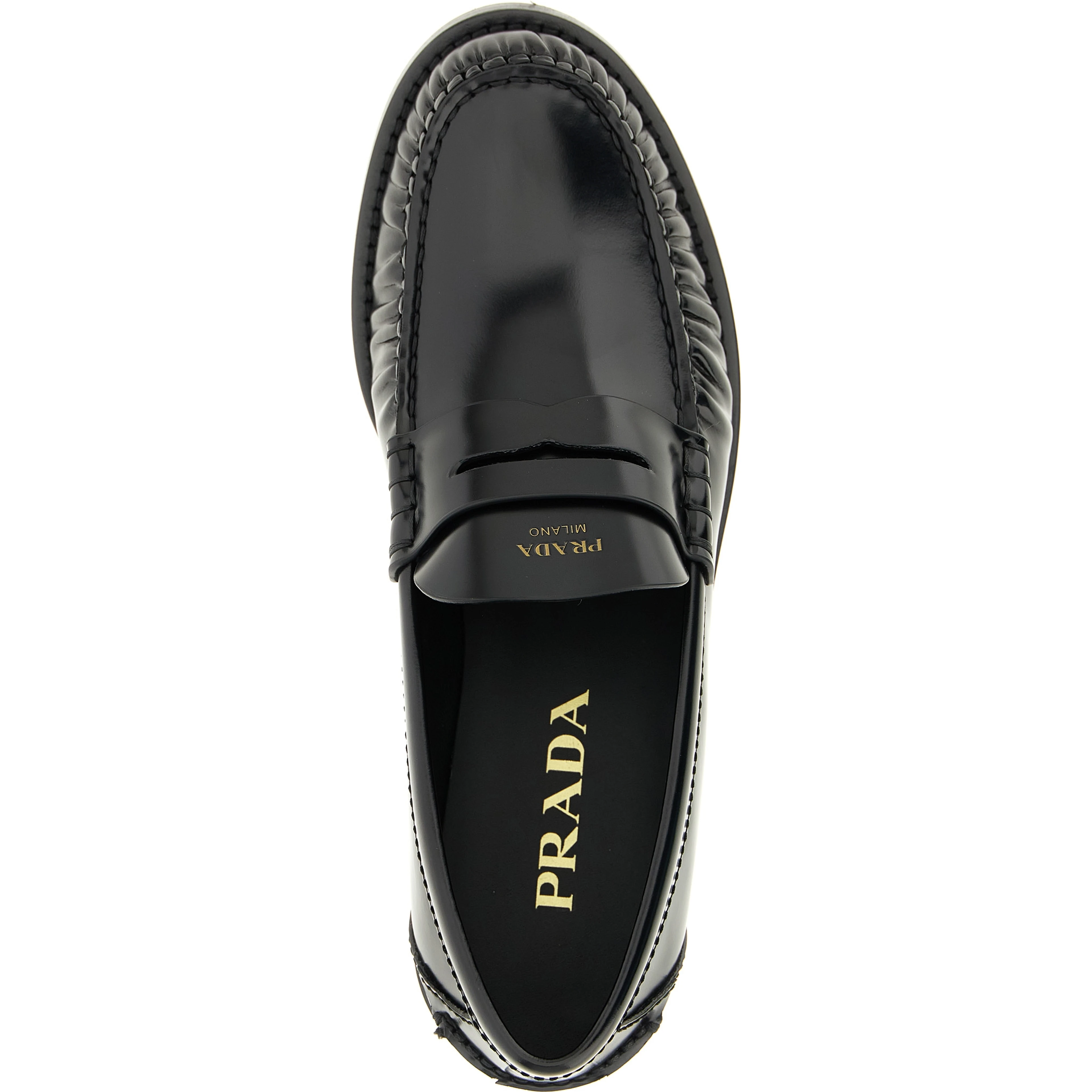 Black Calfskin Slip-On Loafers