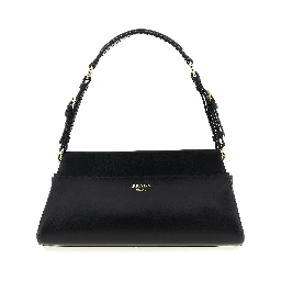 Black Calfskin Shoulder Bag