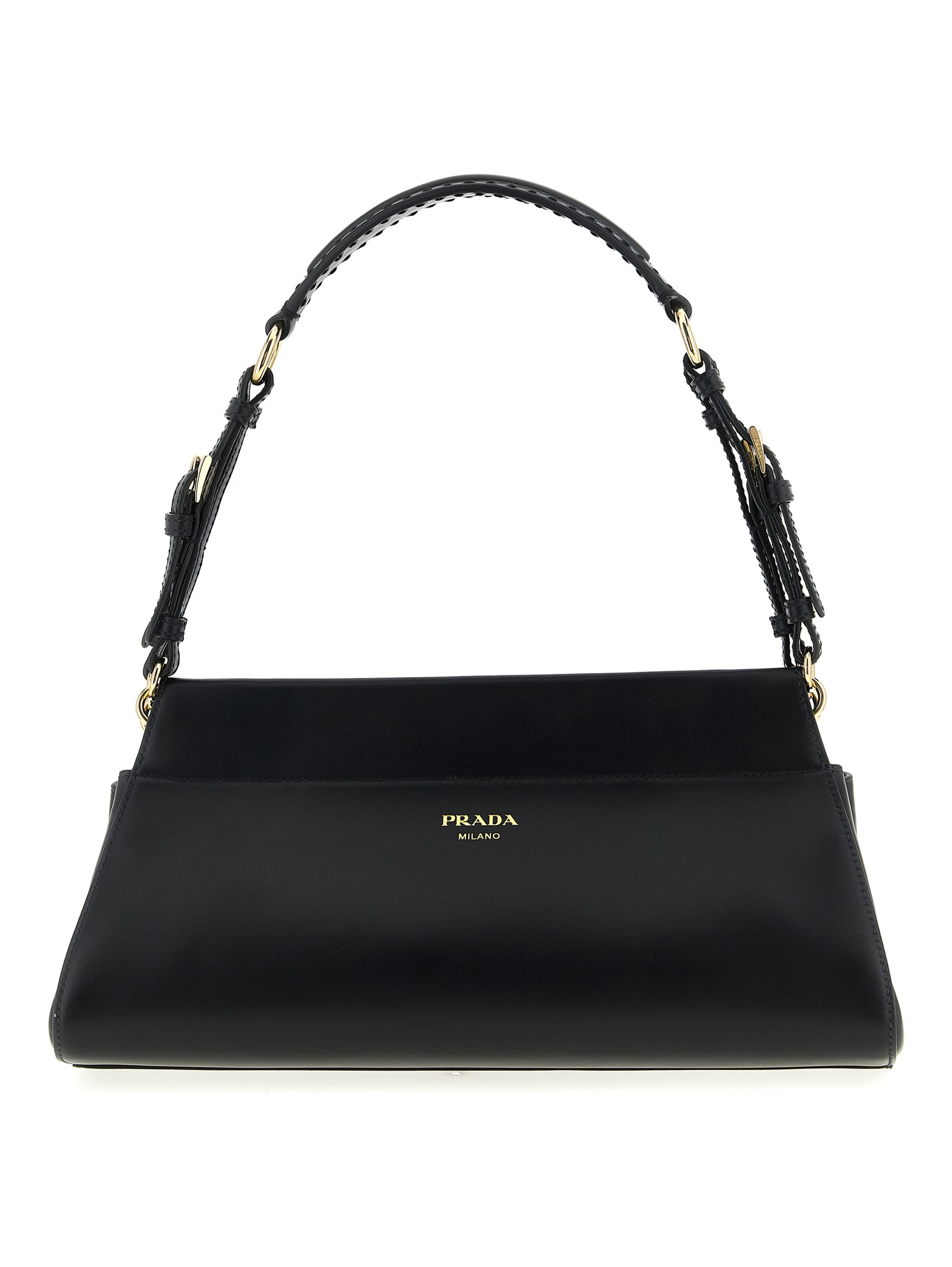 Black Calfskin Shoulder Bag