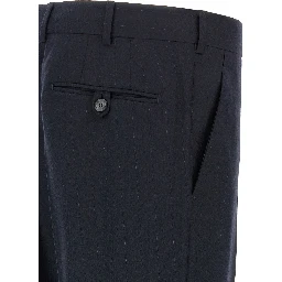 Blue Virgin Wool Two-Piece Suit
