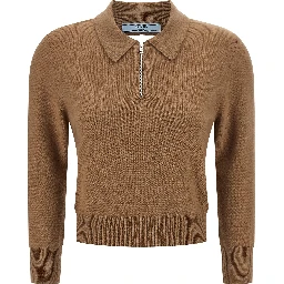 Beige Cashmere Polo Shirt