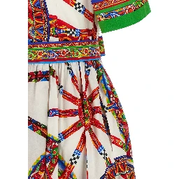 Multicolor Cotton Midi Dress
