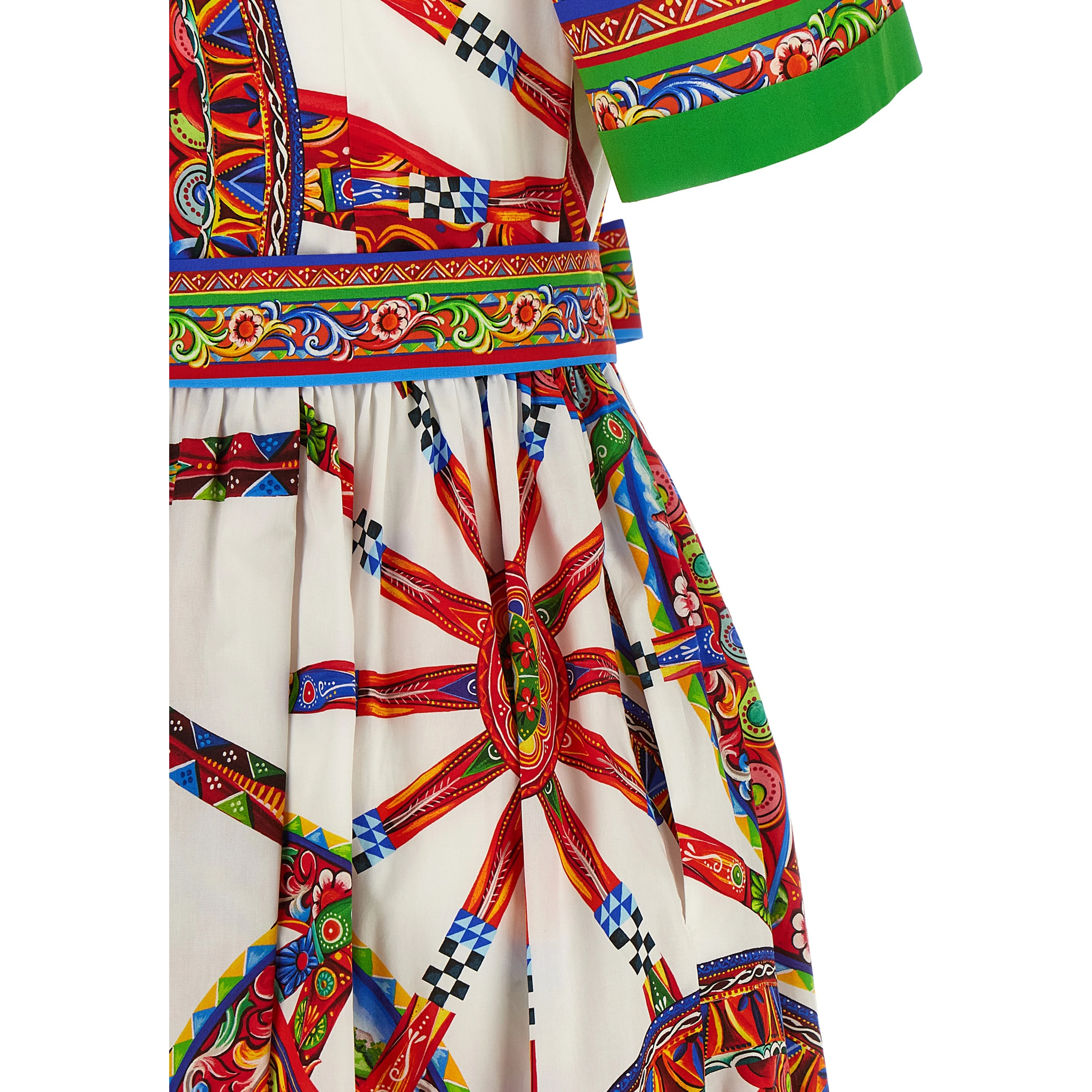 Multicolor Cotton Midi Dress