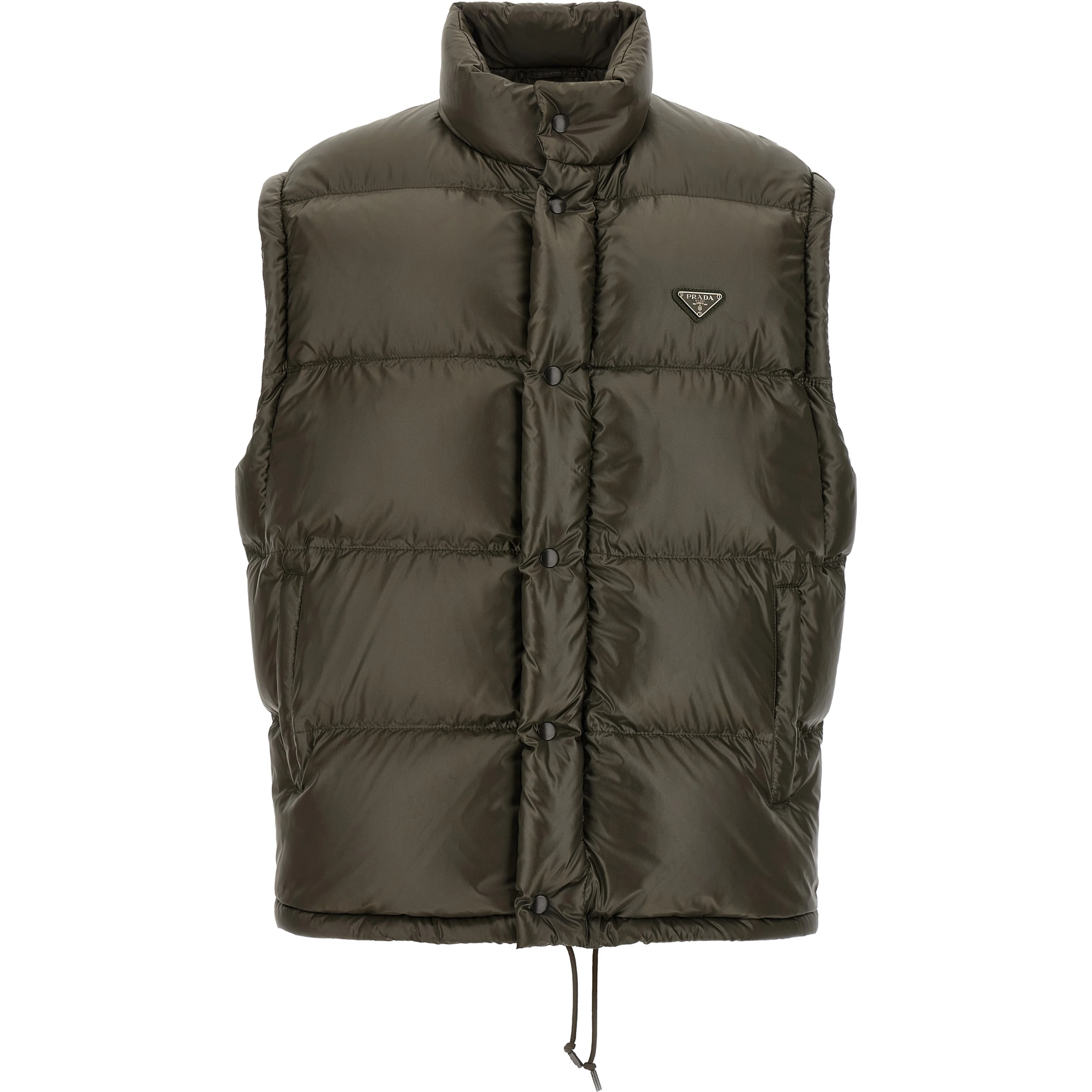 Gray Recycled Polyamide Full-Length Jacket
