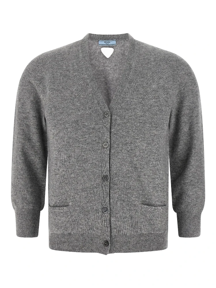 Gray Cashmere Cardigan