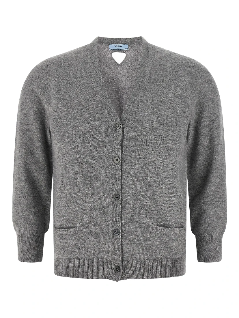 Gray Cashmere Cardigan