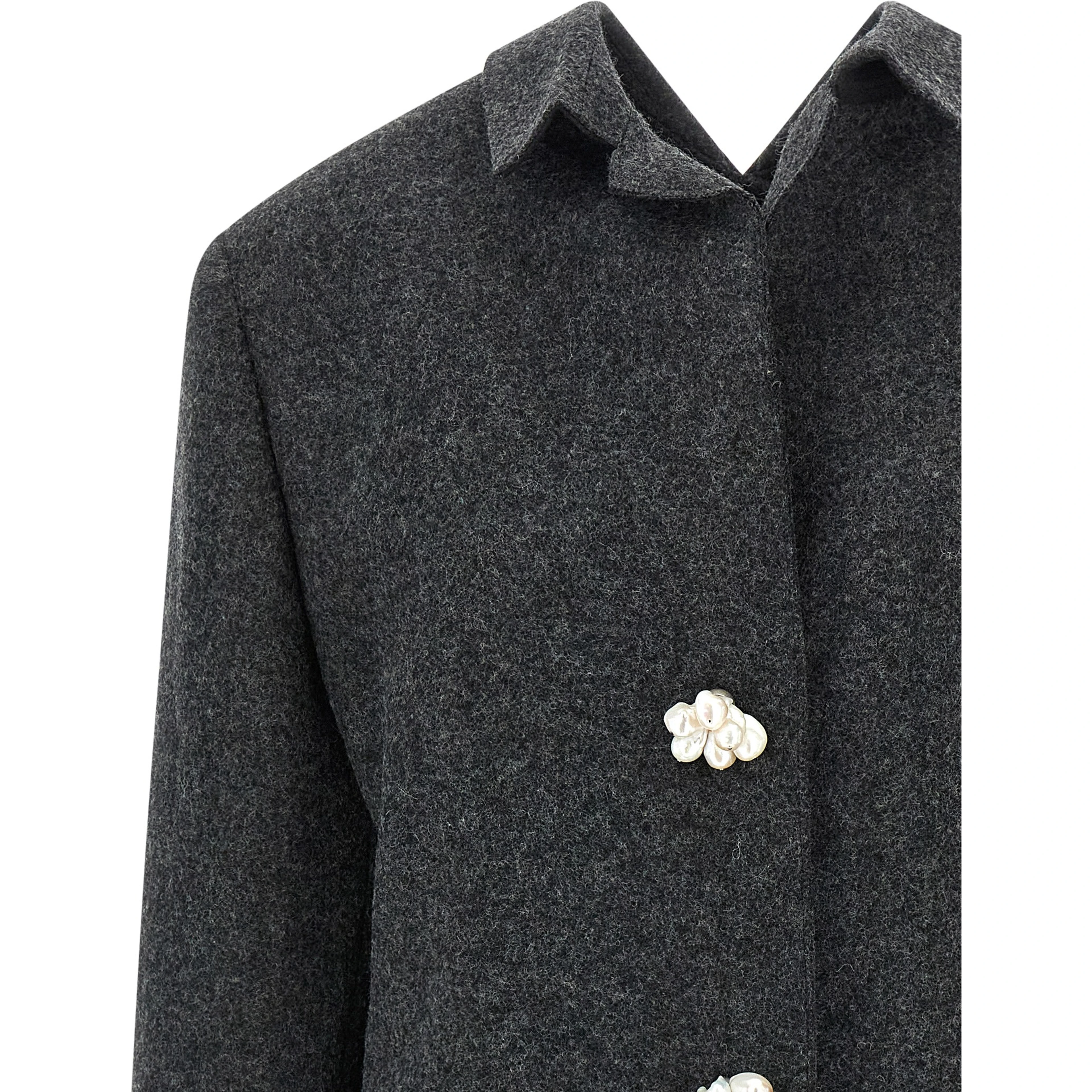 Gray Virgin Wool Coat