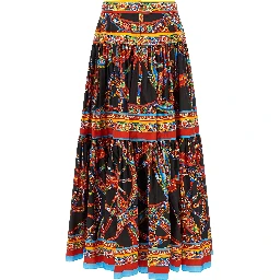 Multicolor Cotton Mini Skirt