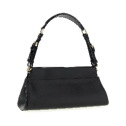 Black Calfskin Shoulder Bag