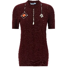 Bordeaux Virgin Wool Cardigan