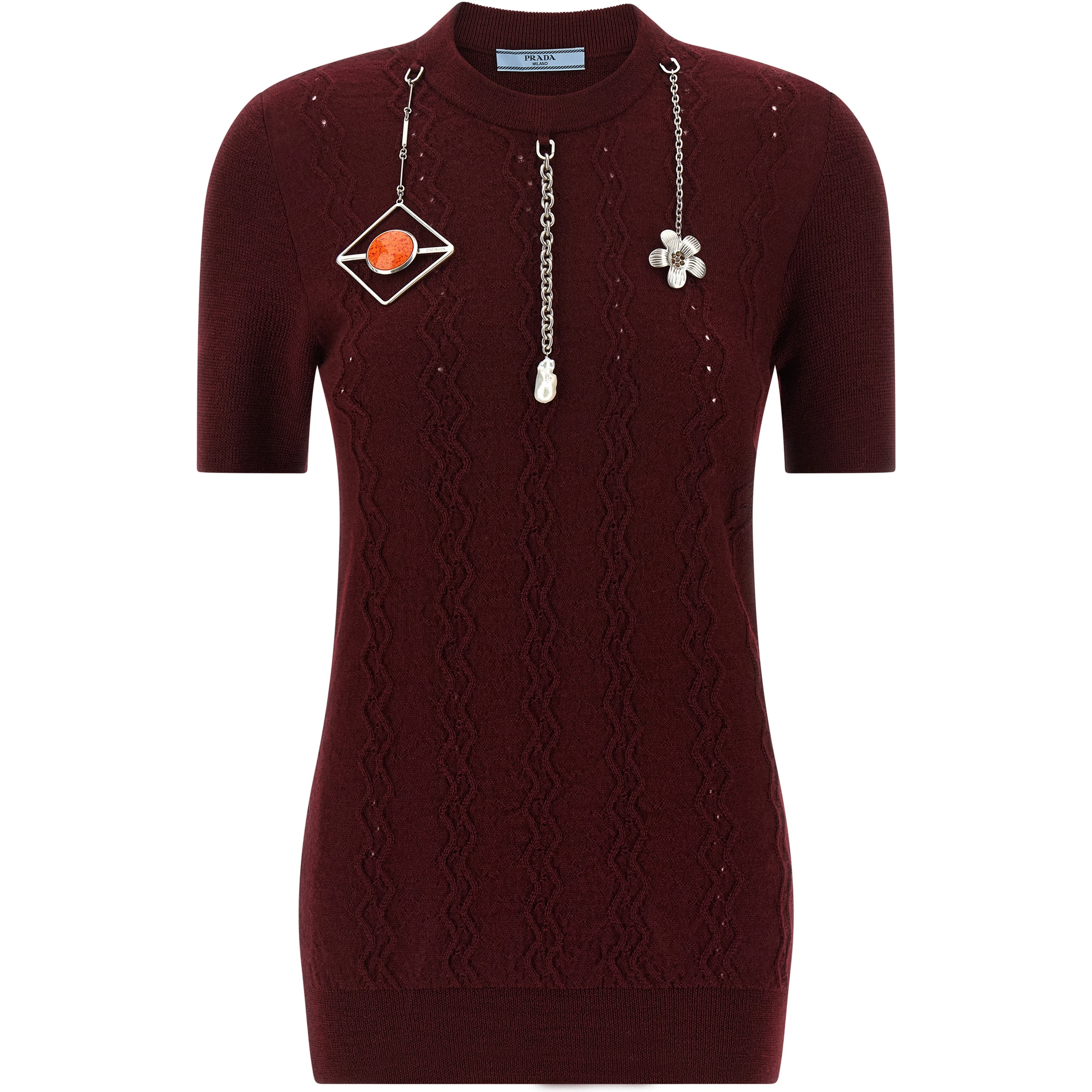 Bordeaux Virgin Wool Cardigan