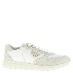 White Polyamide Low Top Sneakers
