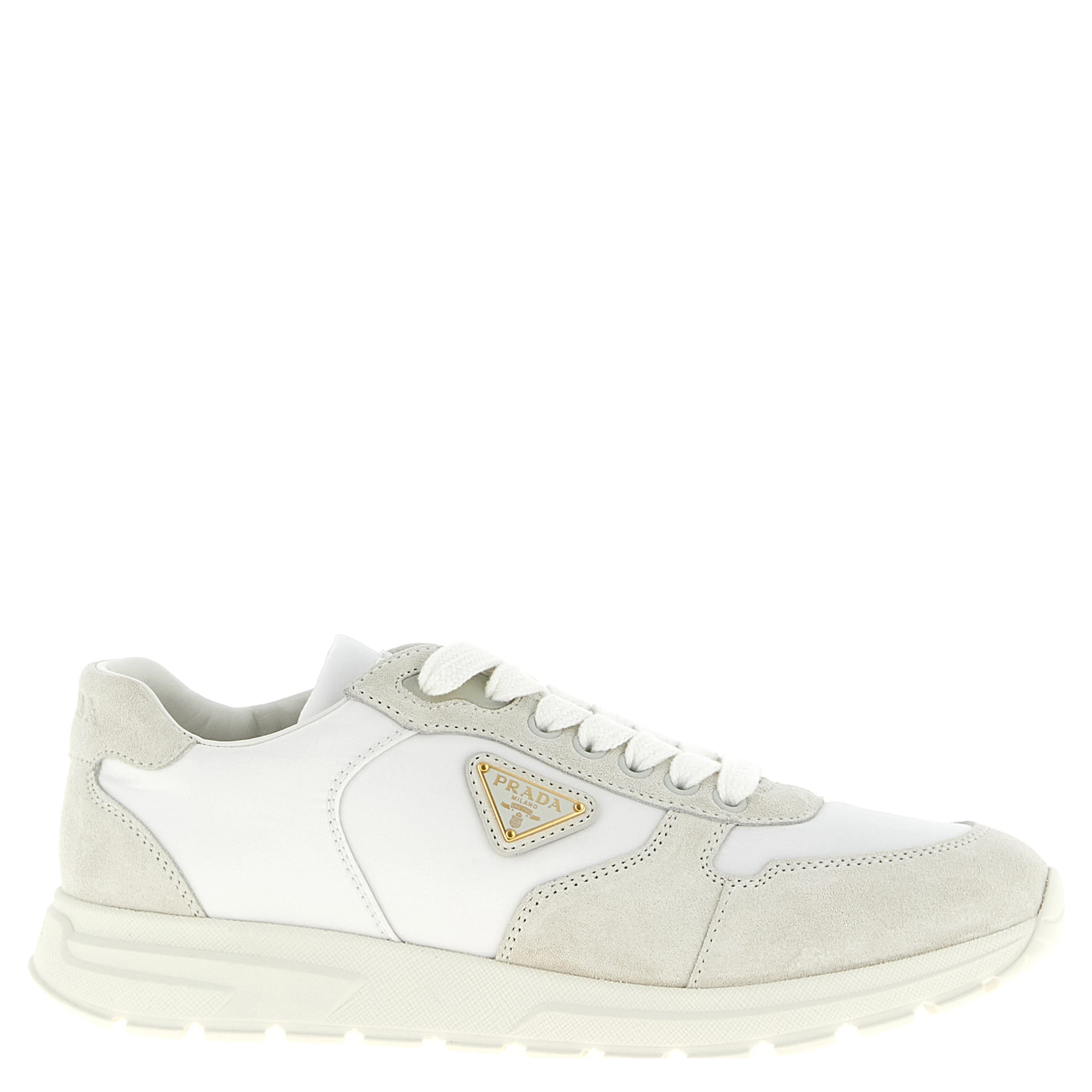 White Polyamide Low Top Sneakers