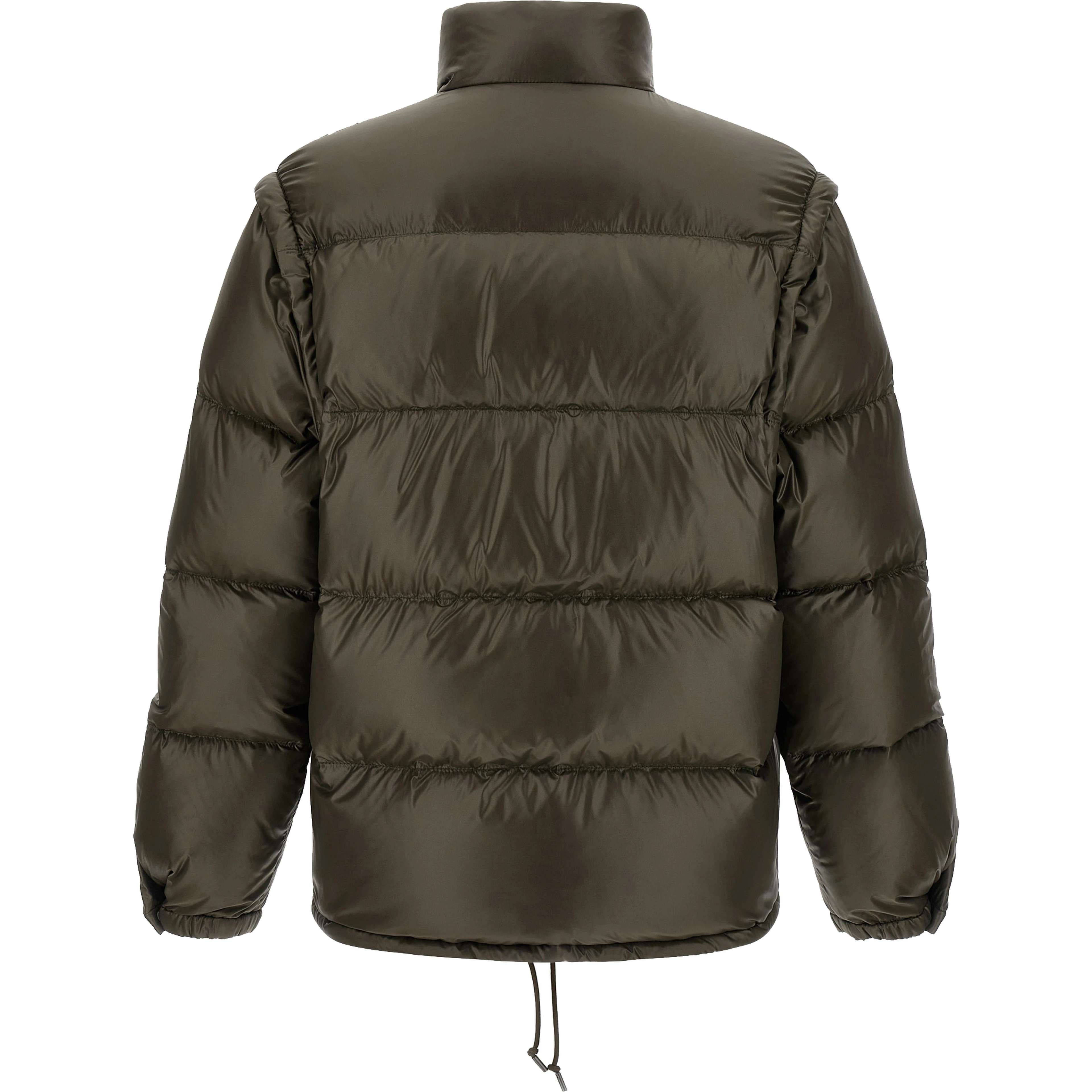 Gray Recycled Polyamide Full-Length Jacket