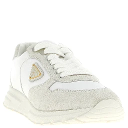 White Polyamide Low Top Sneakers