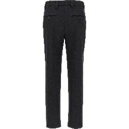 Gray Virgin Wool Dress Pants