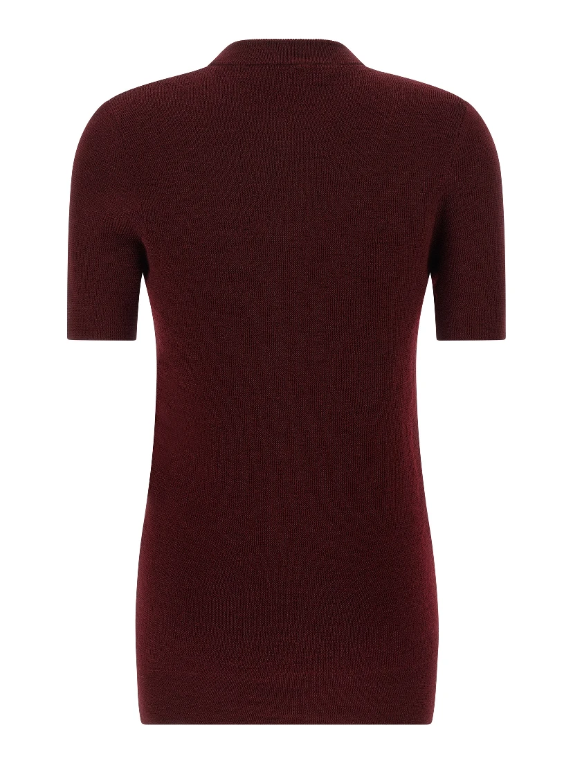 Bordeaux Virgin Wool Cardigan