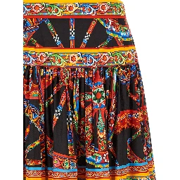 Multicolor Cotton Mini Skirt