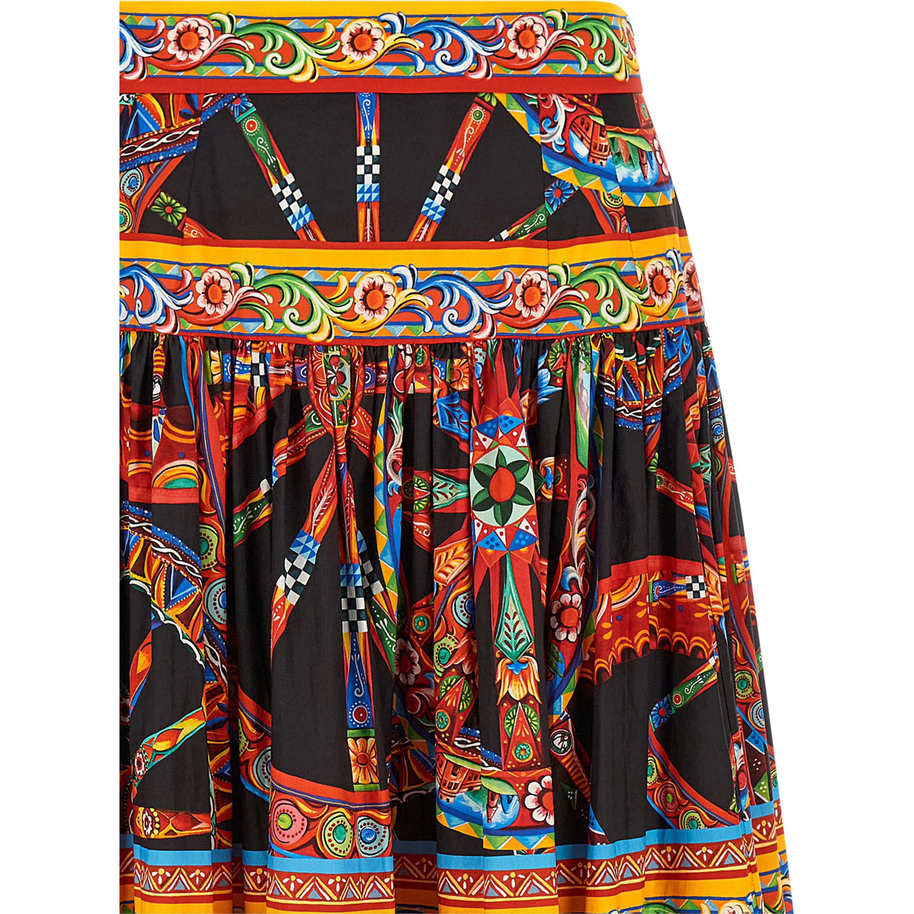 Multicolor Cotton Mini Skirt