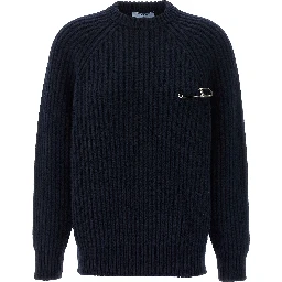 Blue Virgin Wool Cardigan