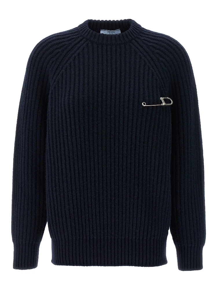 Blue Virgin Wool Cardigan