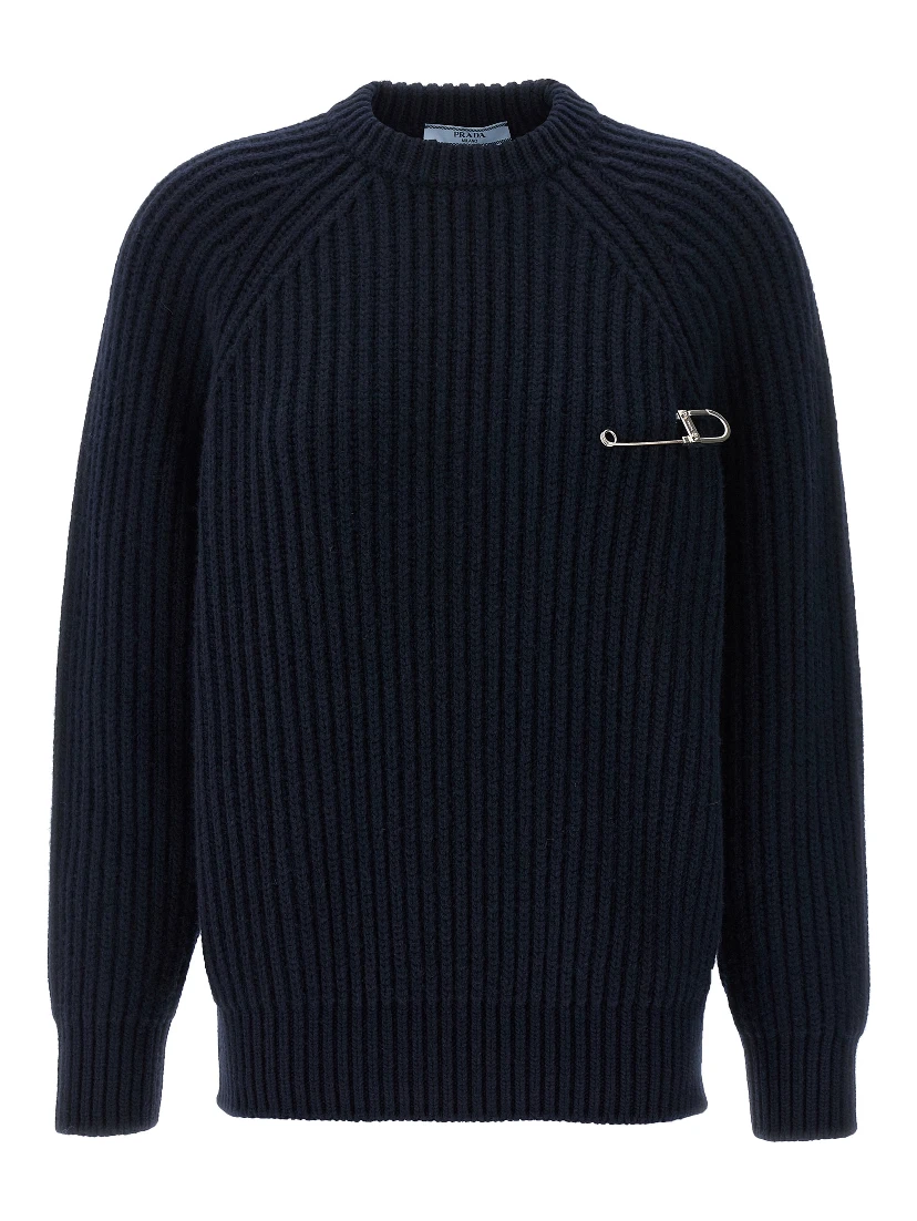 Blue Virgin Wool Cardigan