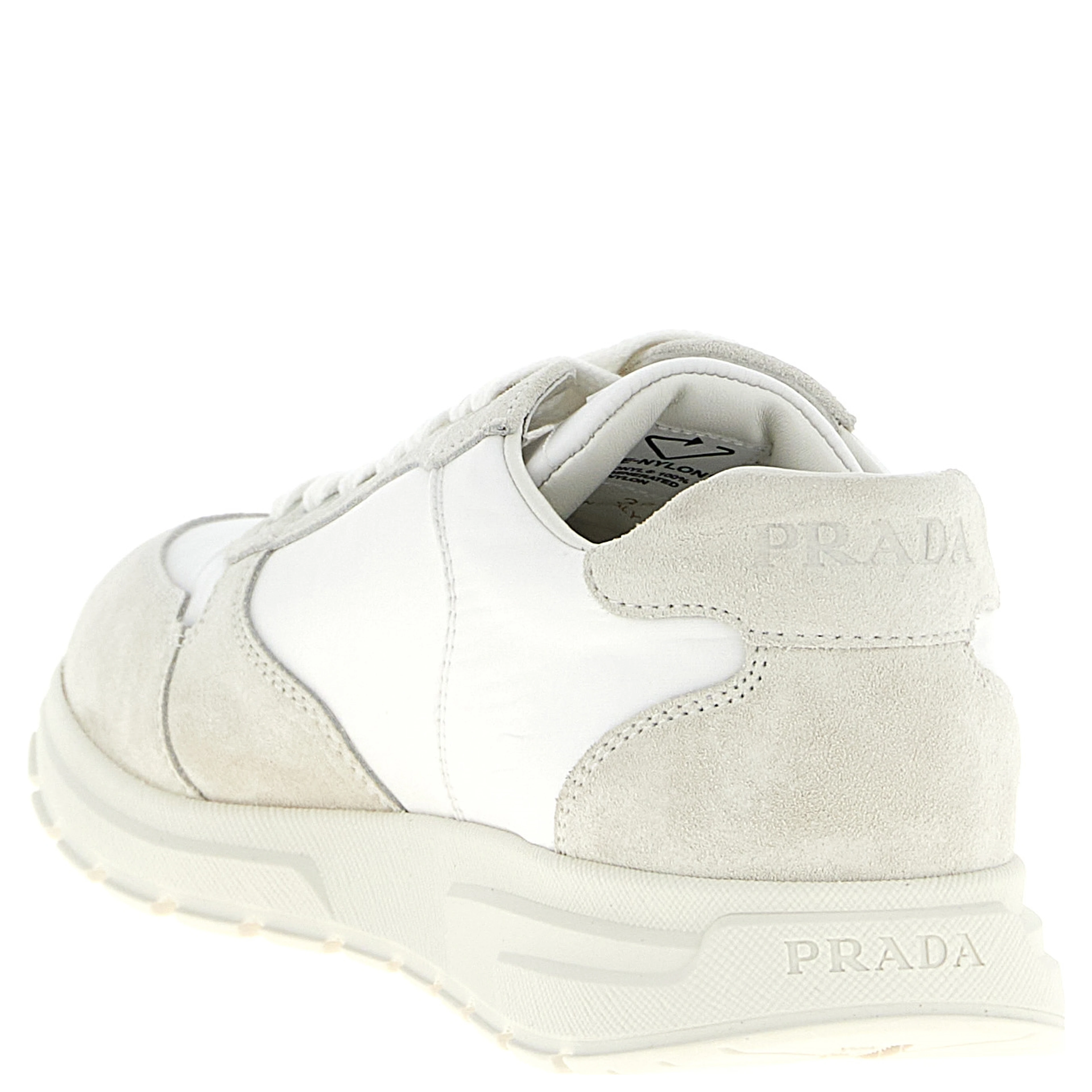 White Polyamide Low Top Sneakers
