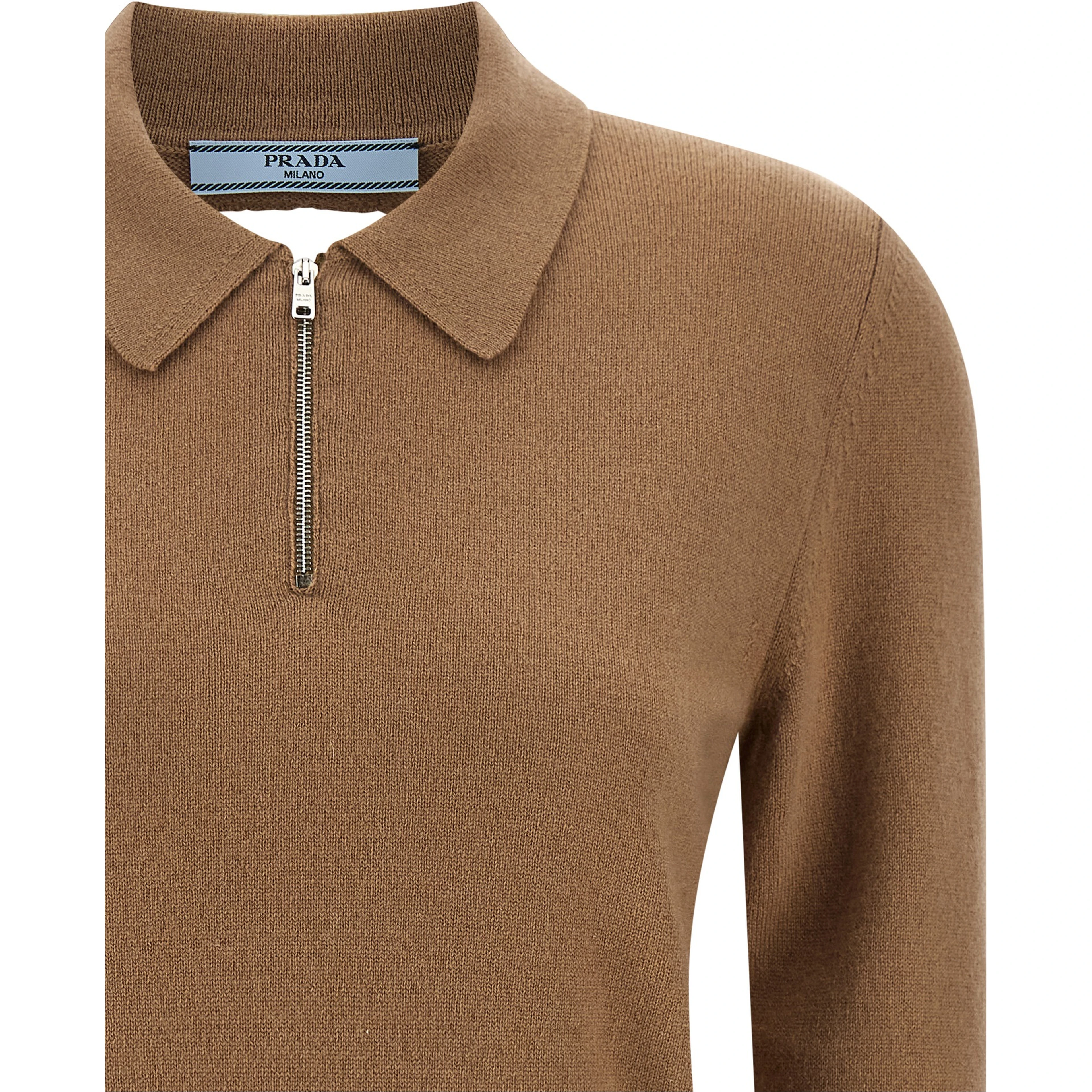 Beige Cashmere Polo Shirt