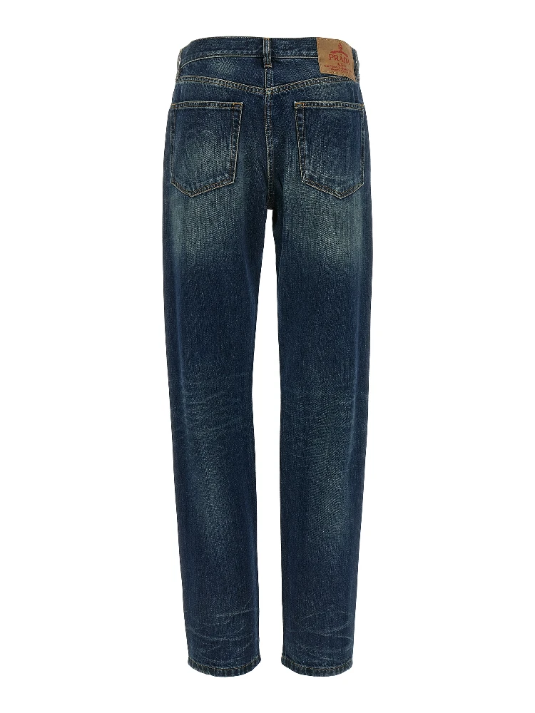 Blue Cotton Straight-Leg Jeans alternative