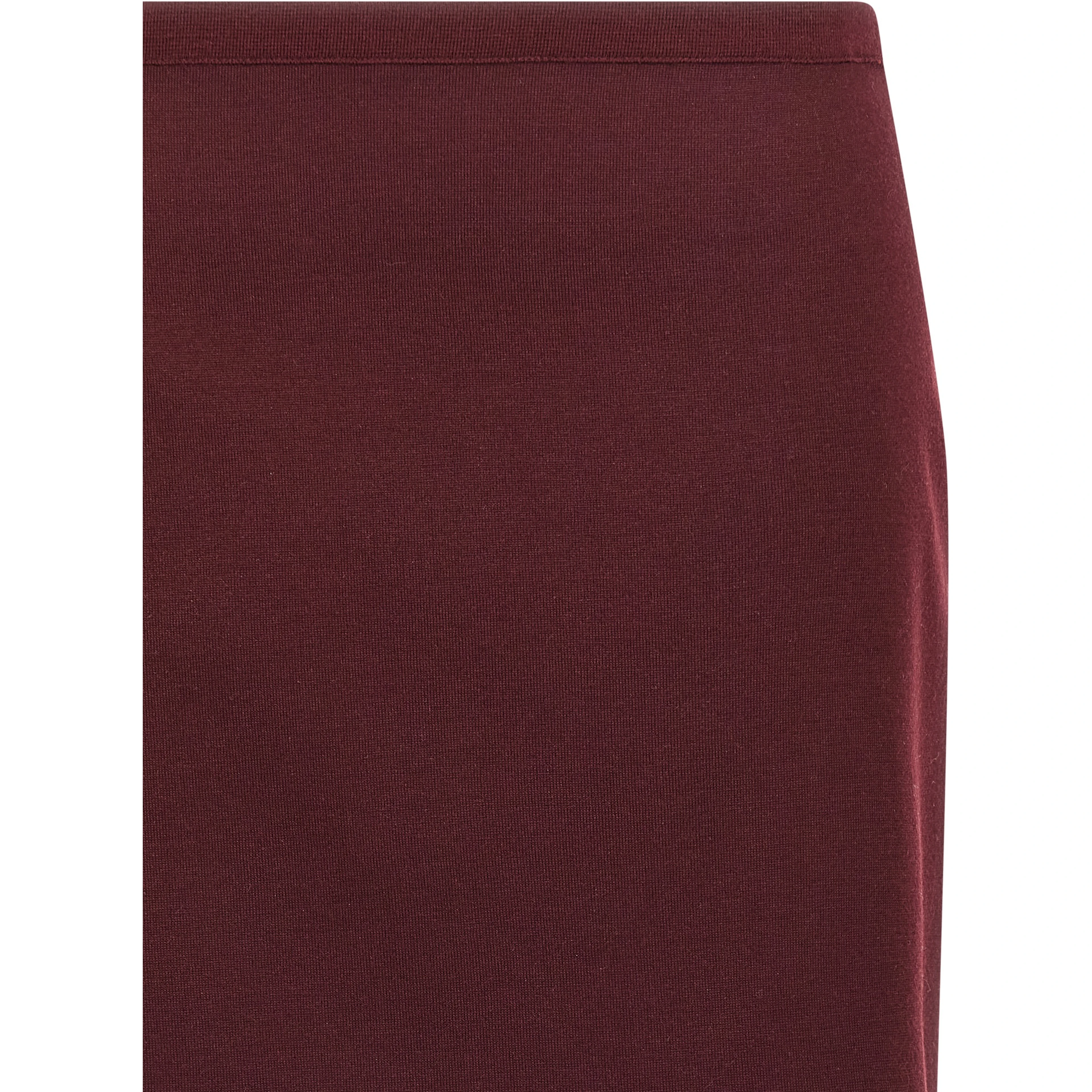 Bordeaux Virgin Wool Midi Skirt