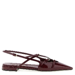 Bordeaux Calfskin Ballet Flats