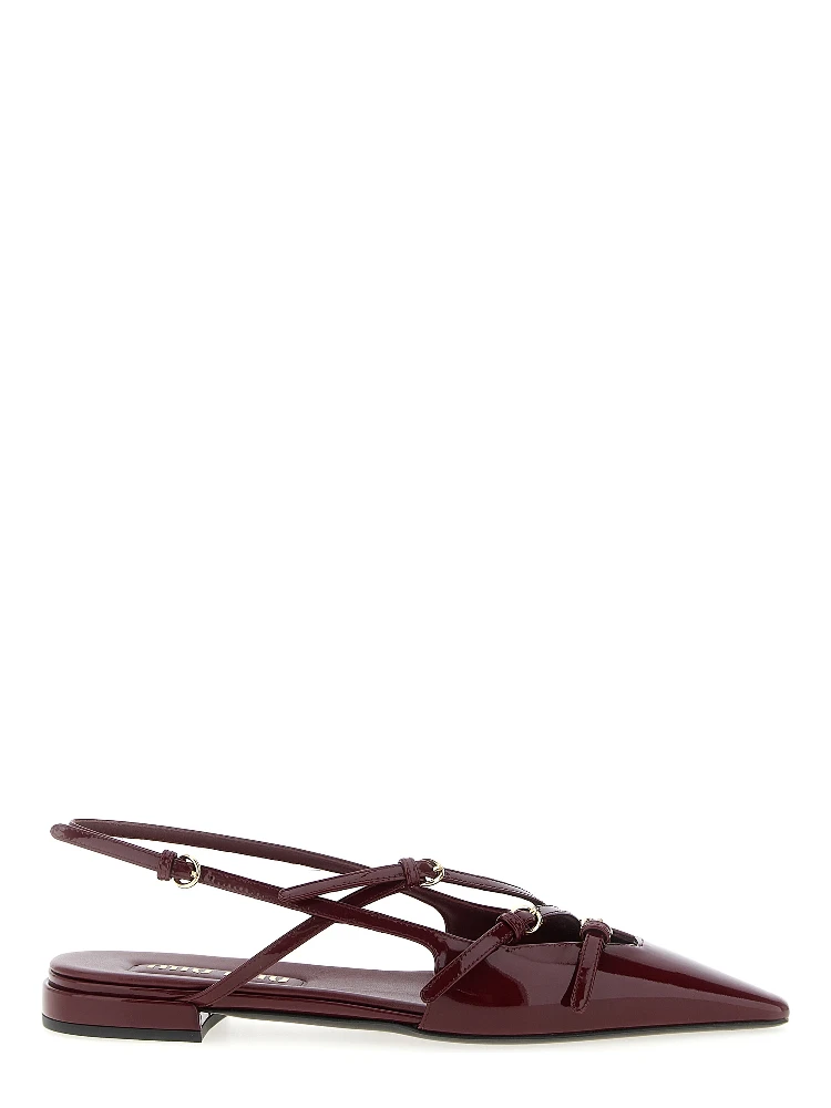 Bordeaux Calfskin Ballet Flats