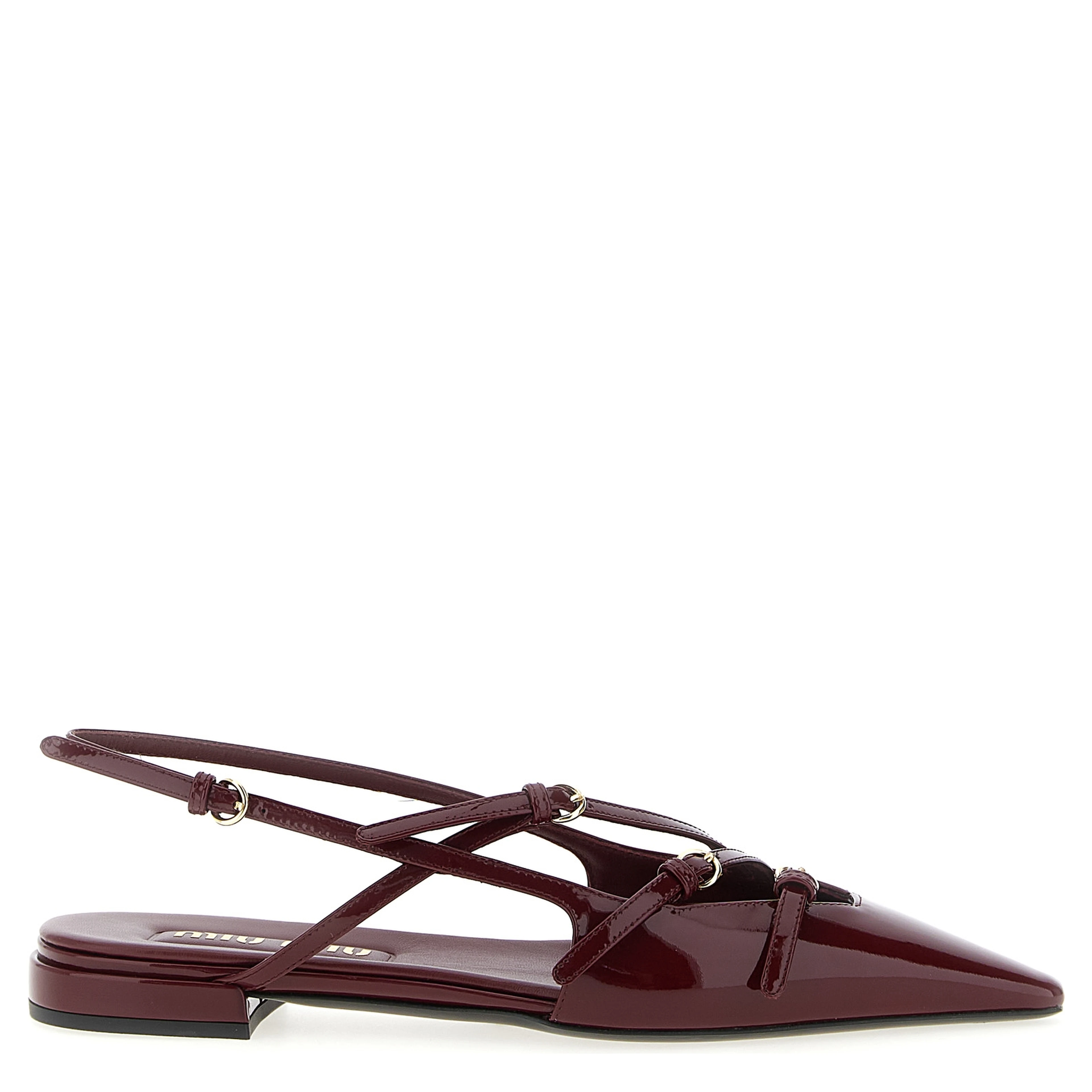 Bordeaux Calfskin Ballet Flats