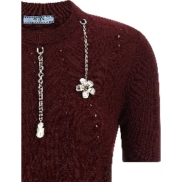 Bordeaux Virgin Wool Cardigan