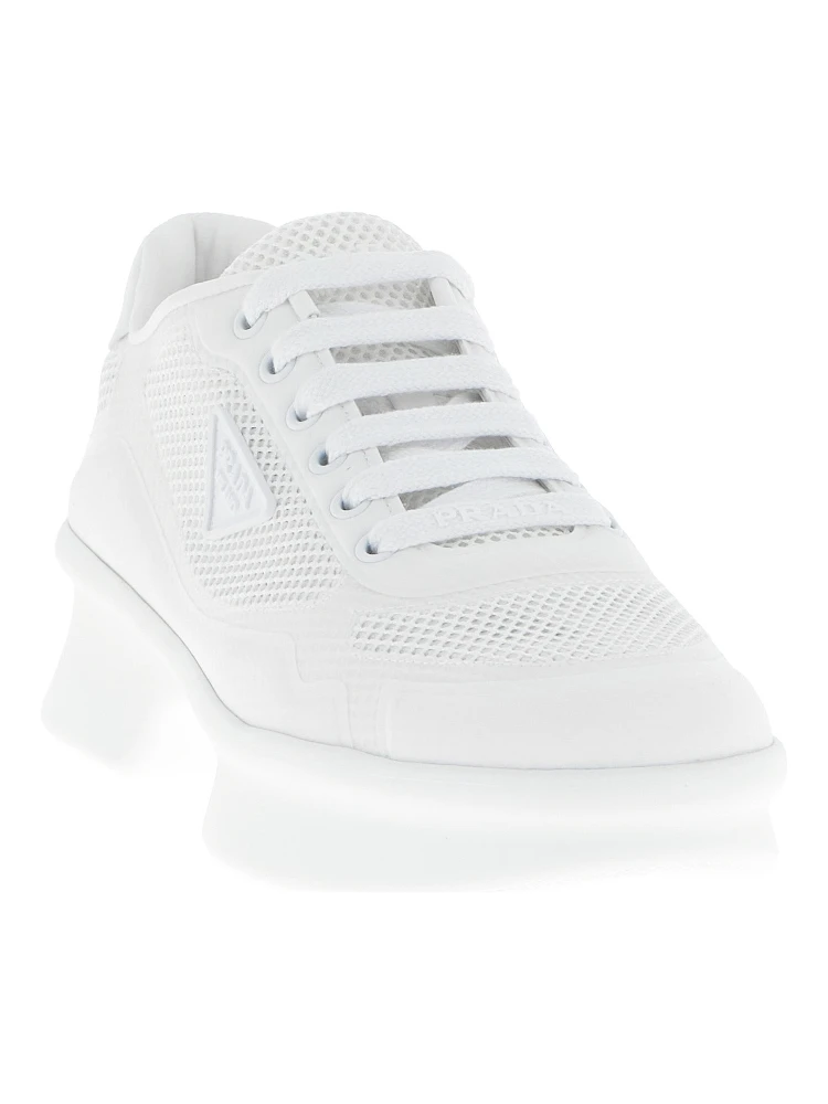 White Polyester Athletic Sneakers alternative