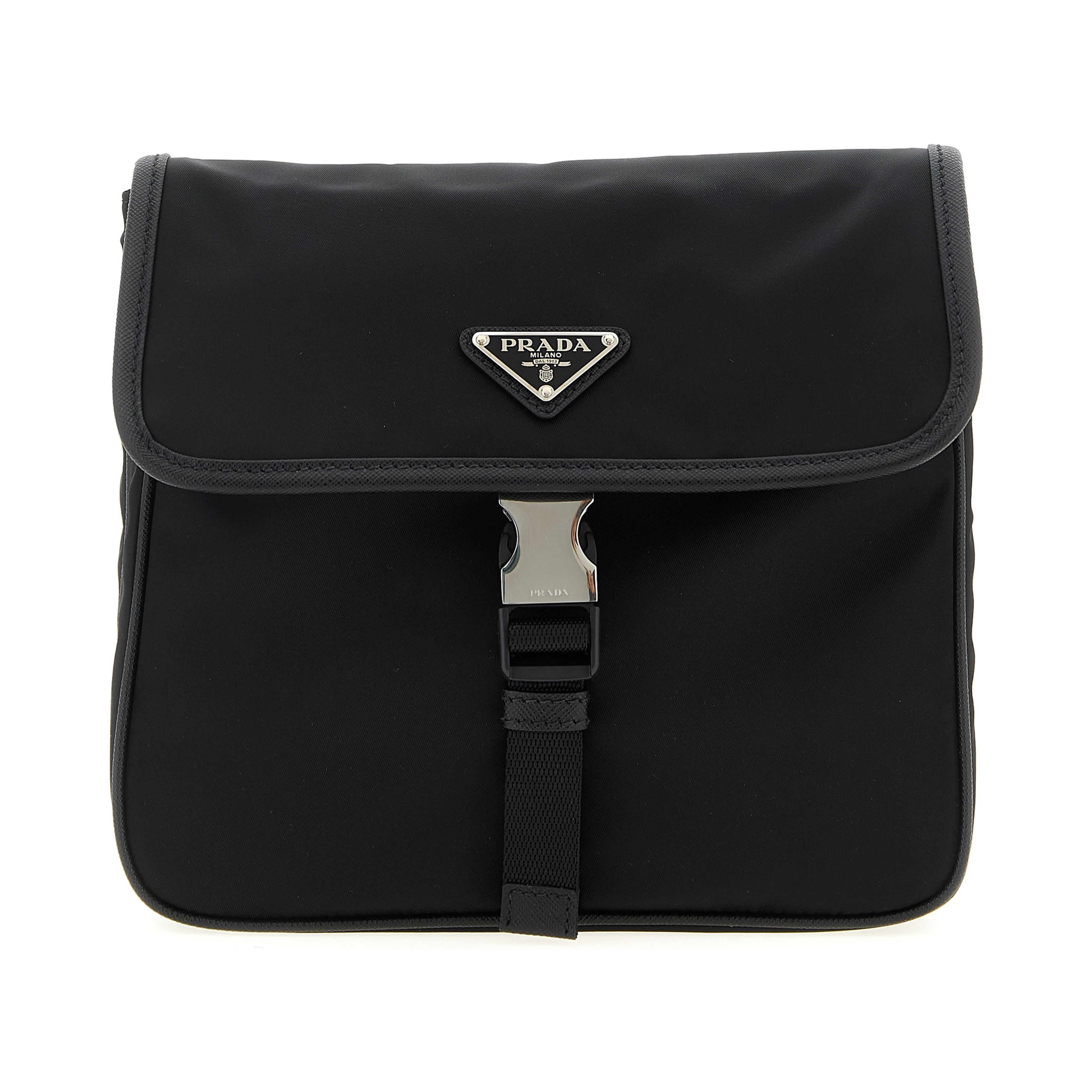 Black Recycled Polyamide Crossbody Bag
