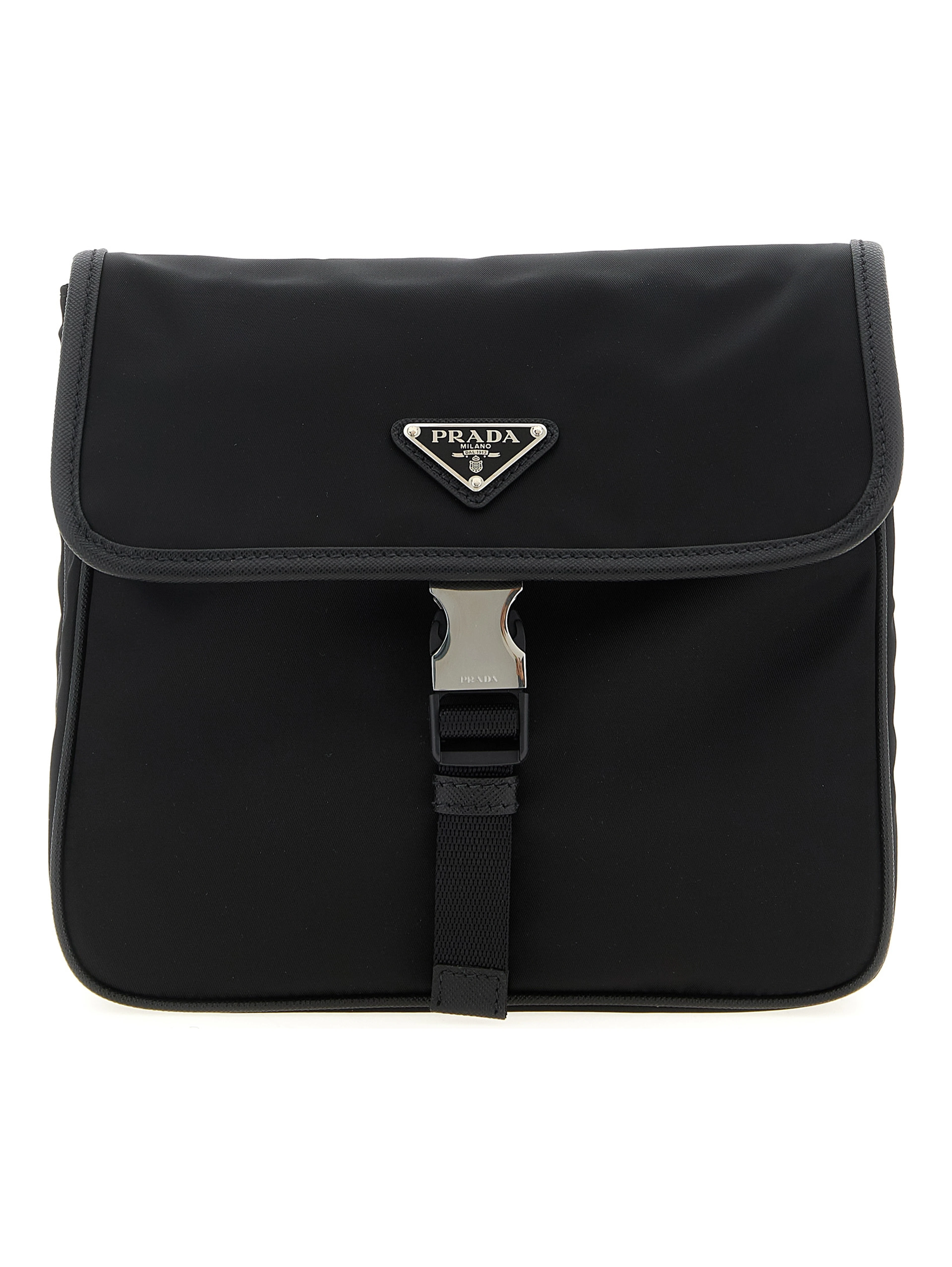 Black Recycled Polyamide Crossbody Bag