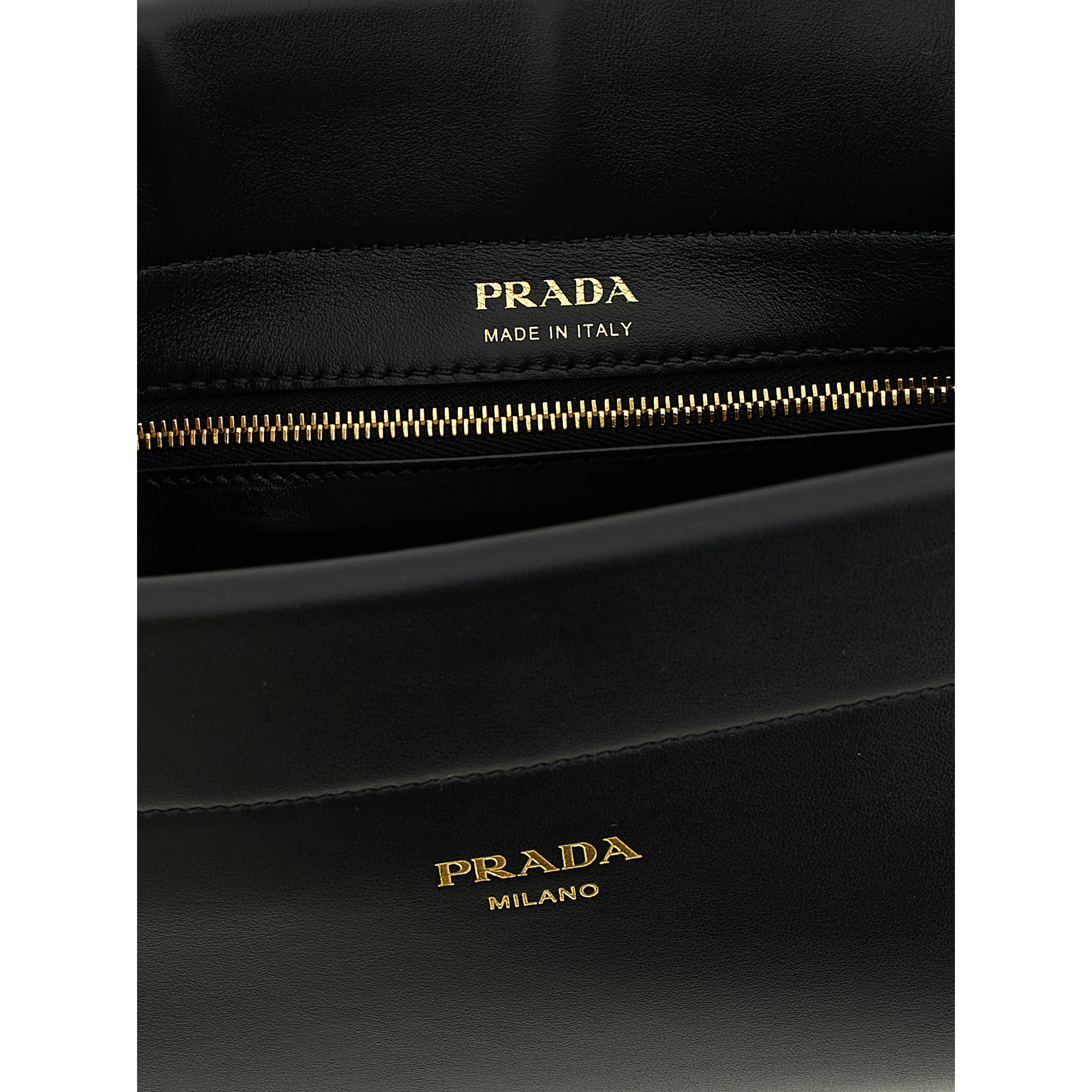 Black Calfskin Shoulder Bag