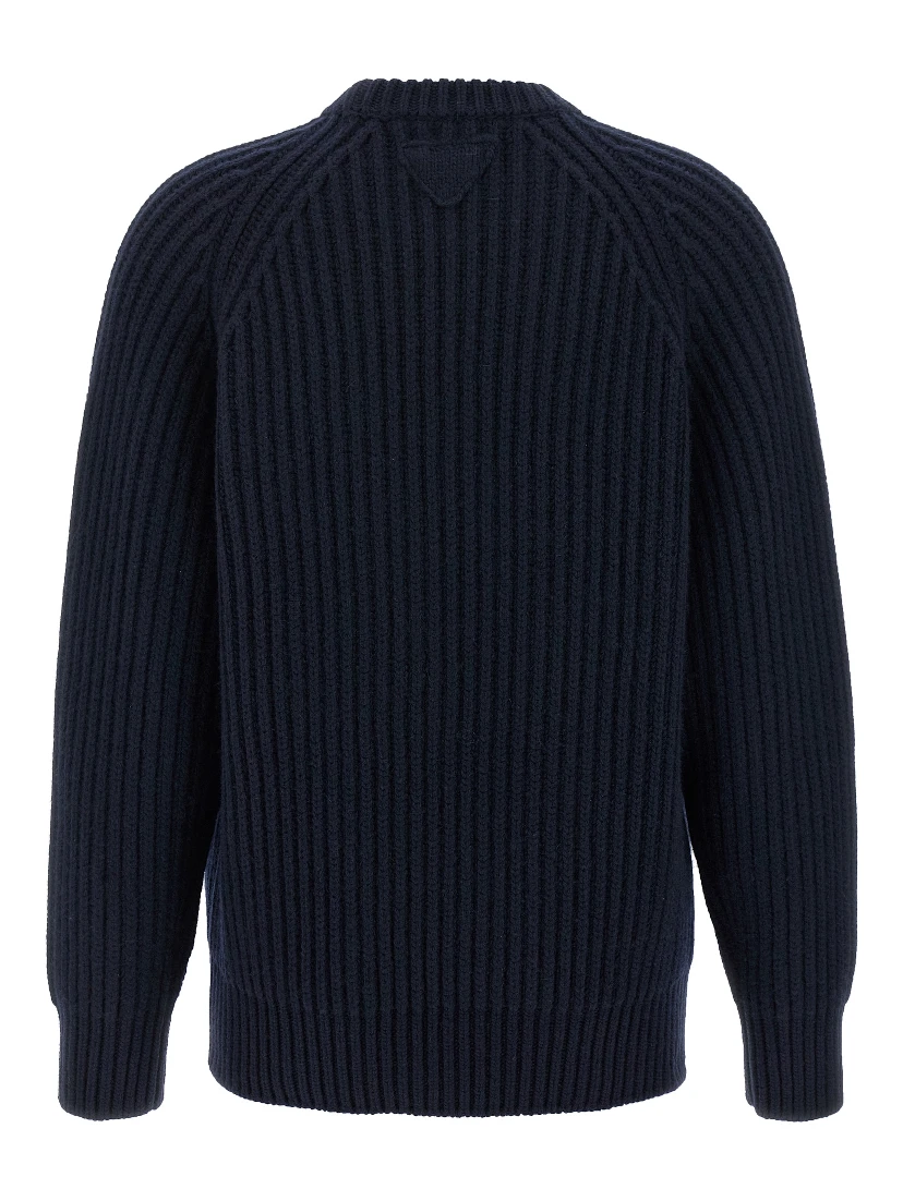 Blue Virgin Wool Cardigan