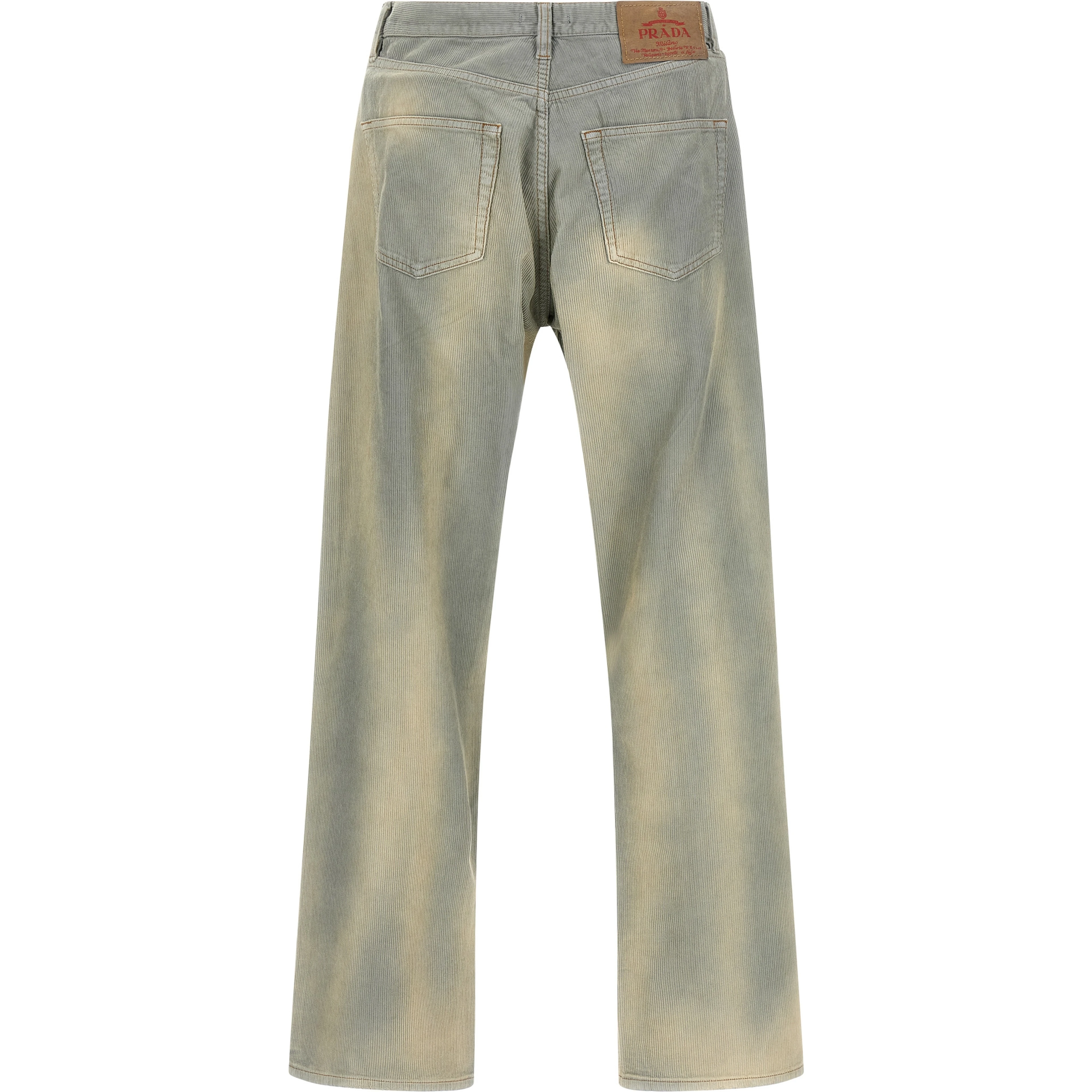Blue Cotton Casual Pants