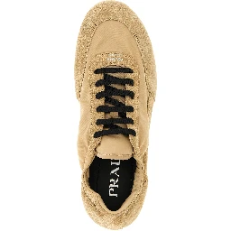 Beige Polyamide Athletic Sneakers