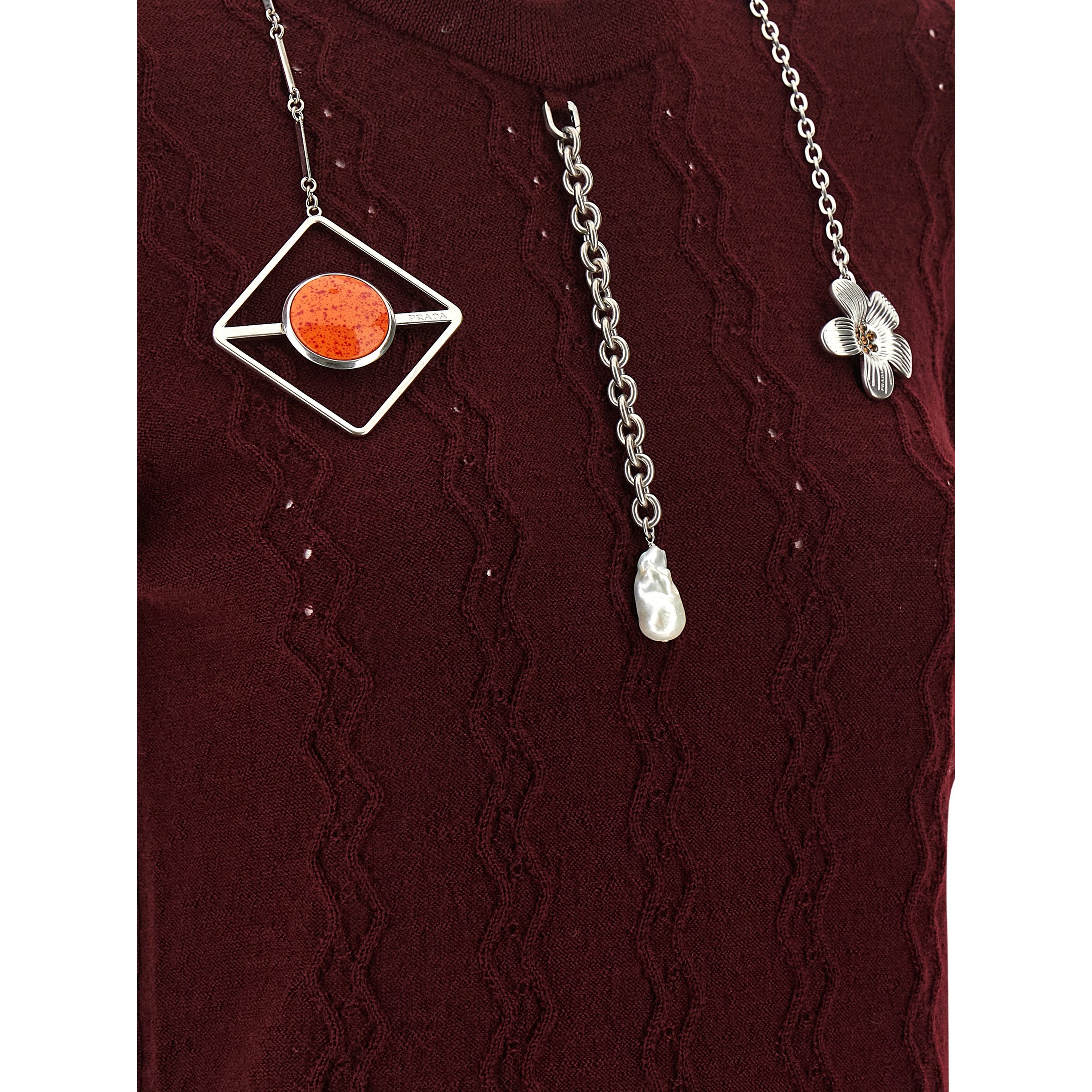 Bordeaux Virgin Wool Cardigan