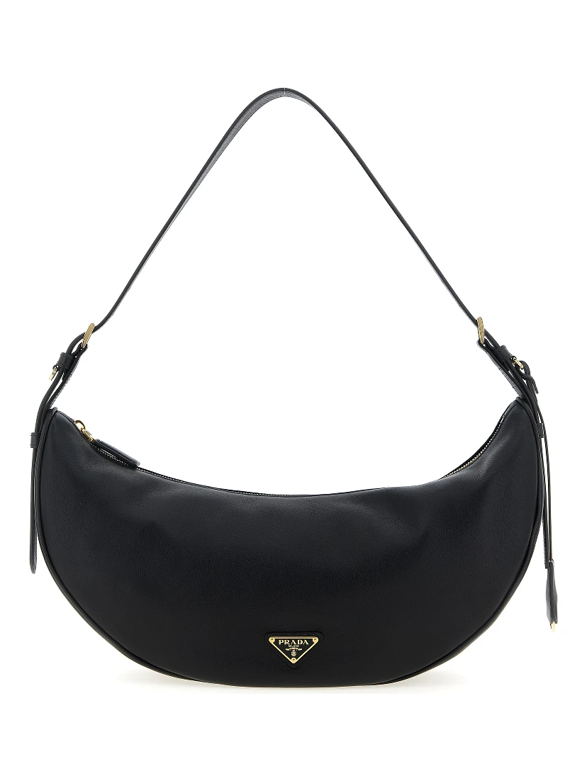 Black Calfskin Shoulder Bag