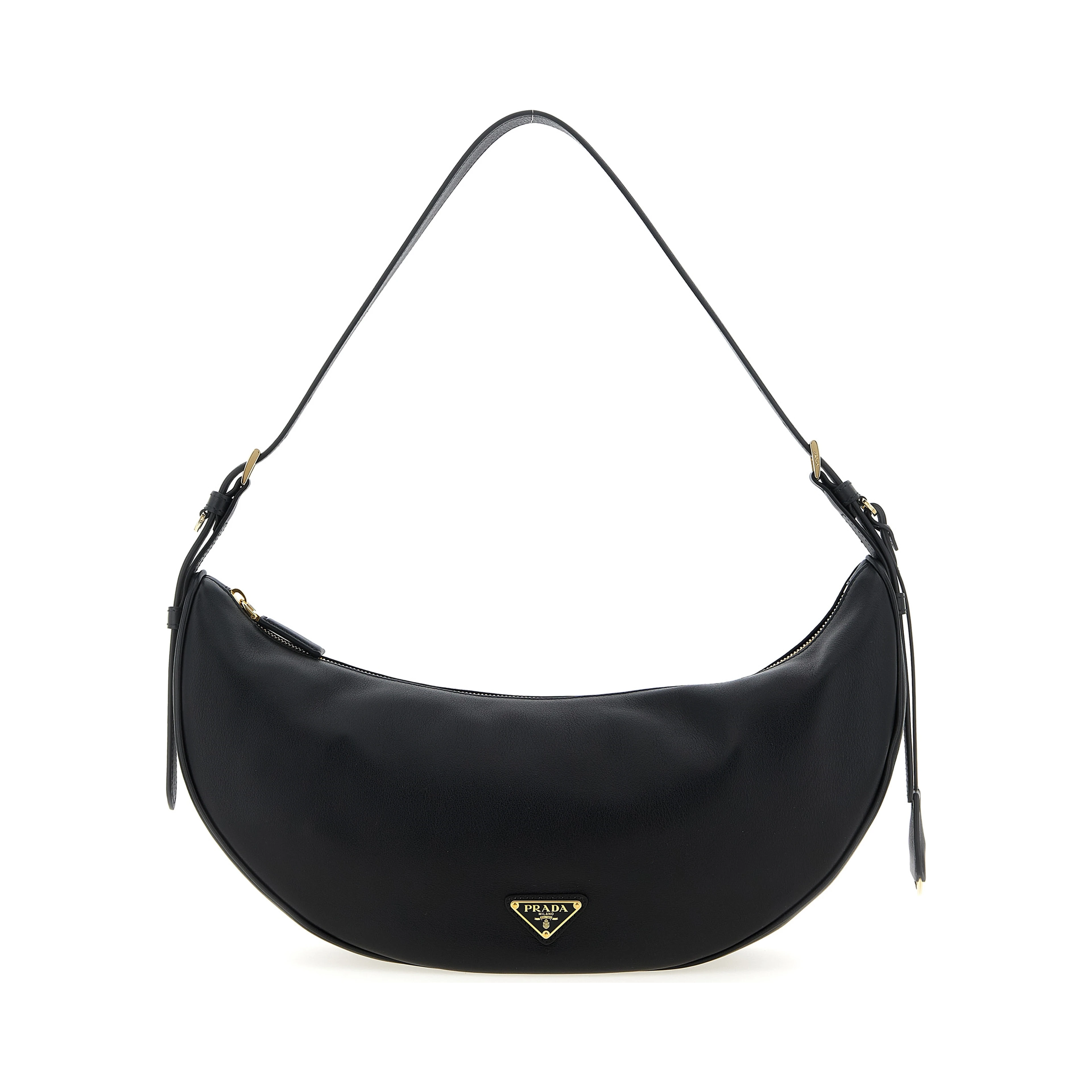 Black Calfskin Shoulder Bag