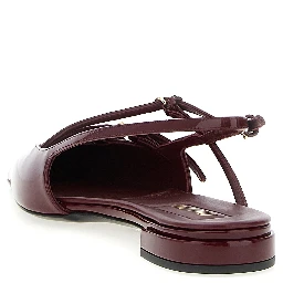 Bordeaux Calfskin Ballet Flats