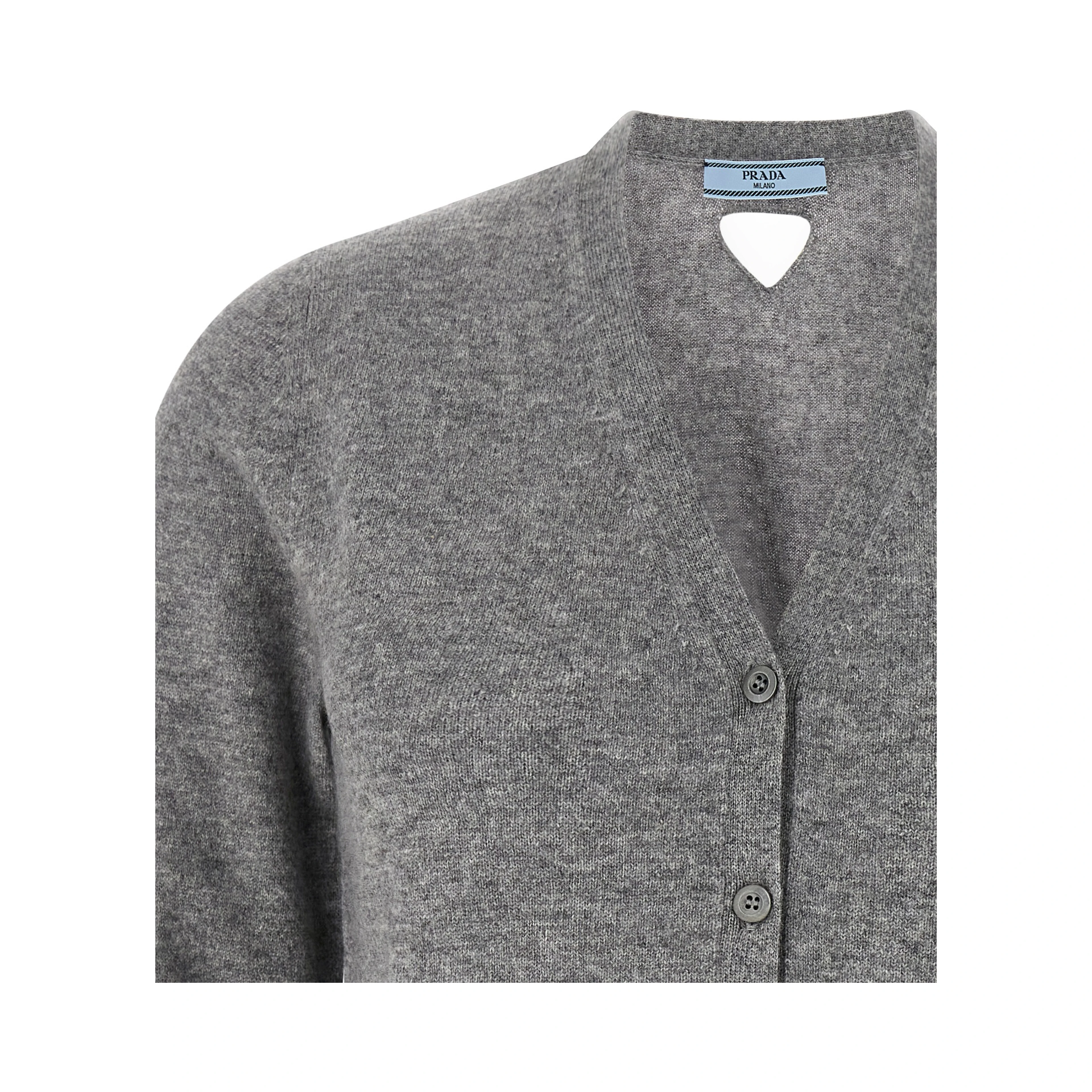 Gray Cashmere Cardigan