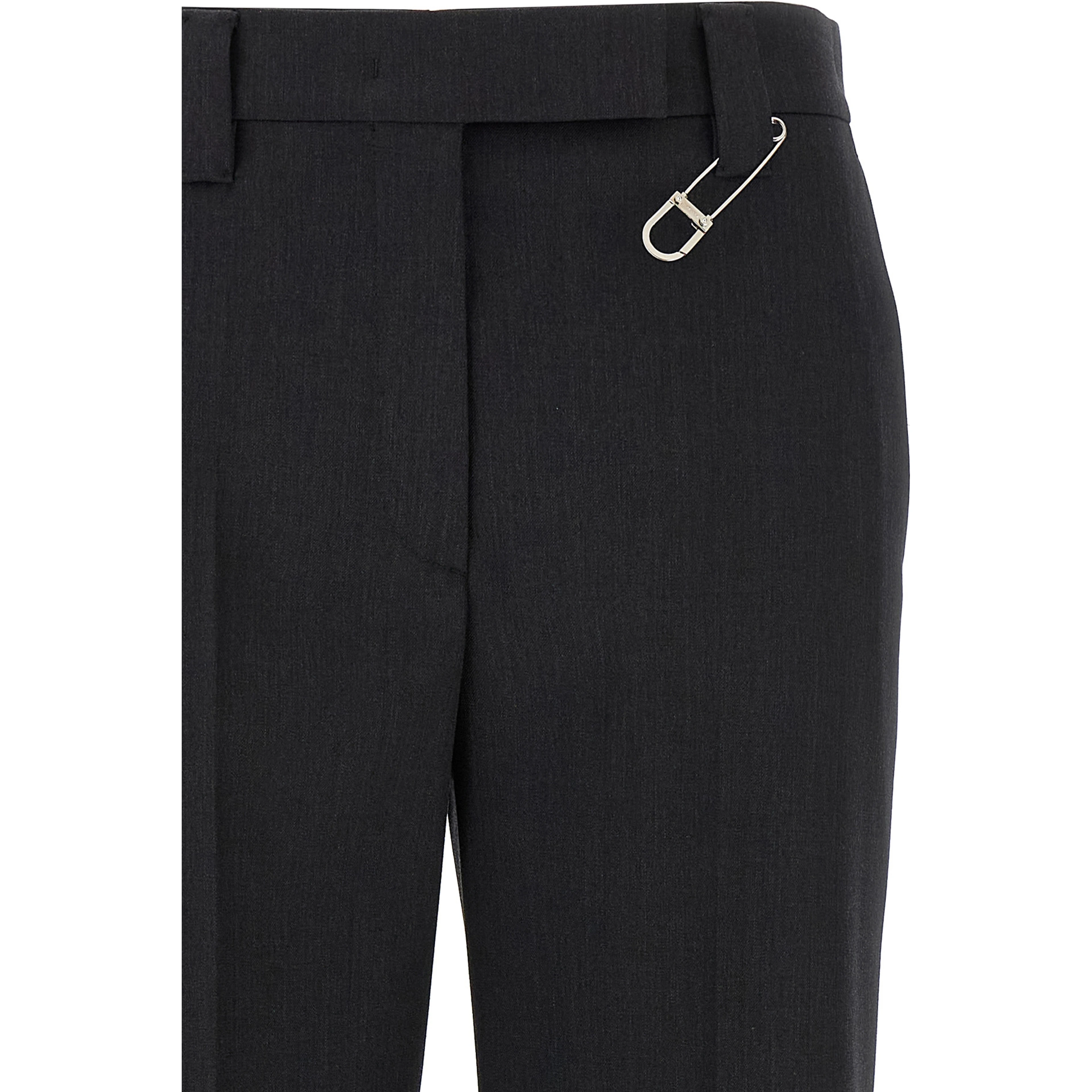 Gray Virgin Wool Dress Pants