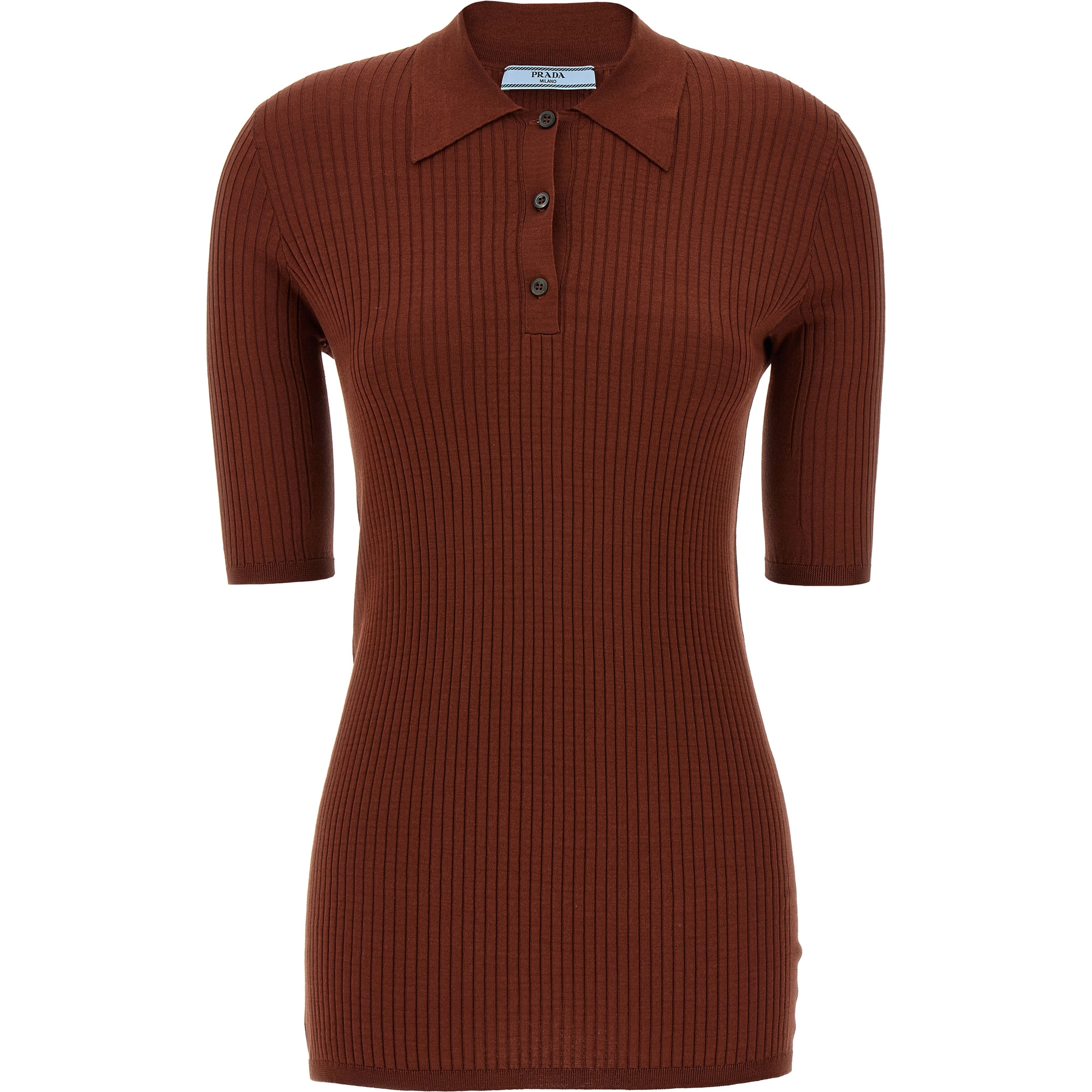 Brown Cotton Polo Shirt